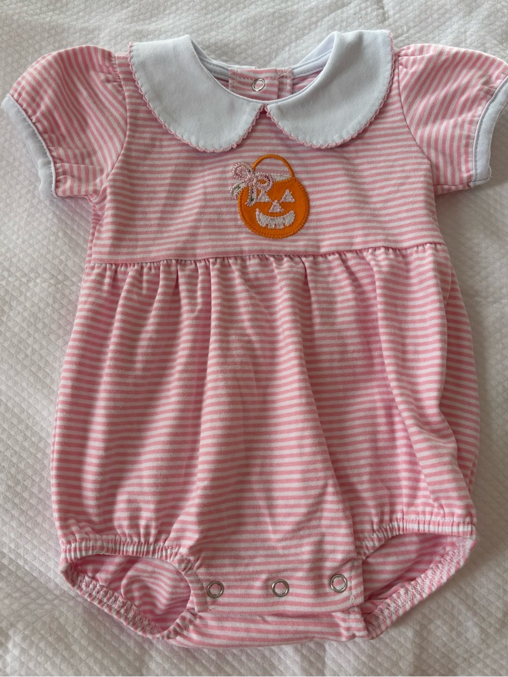 Trotter Street Kids Pink Pumpkin Bubble NEWBORN